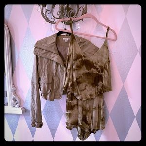 Green Tie Dye Romper